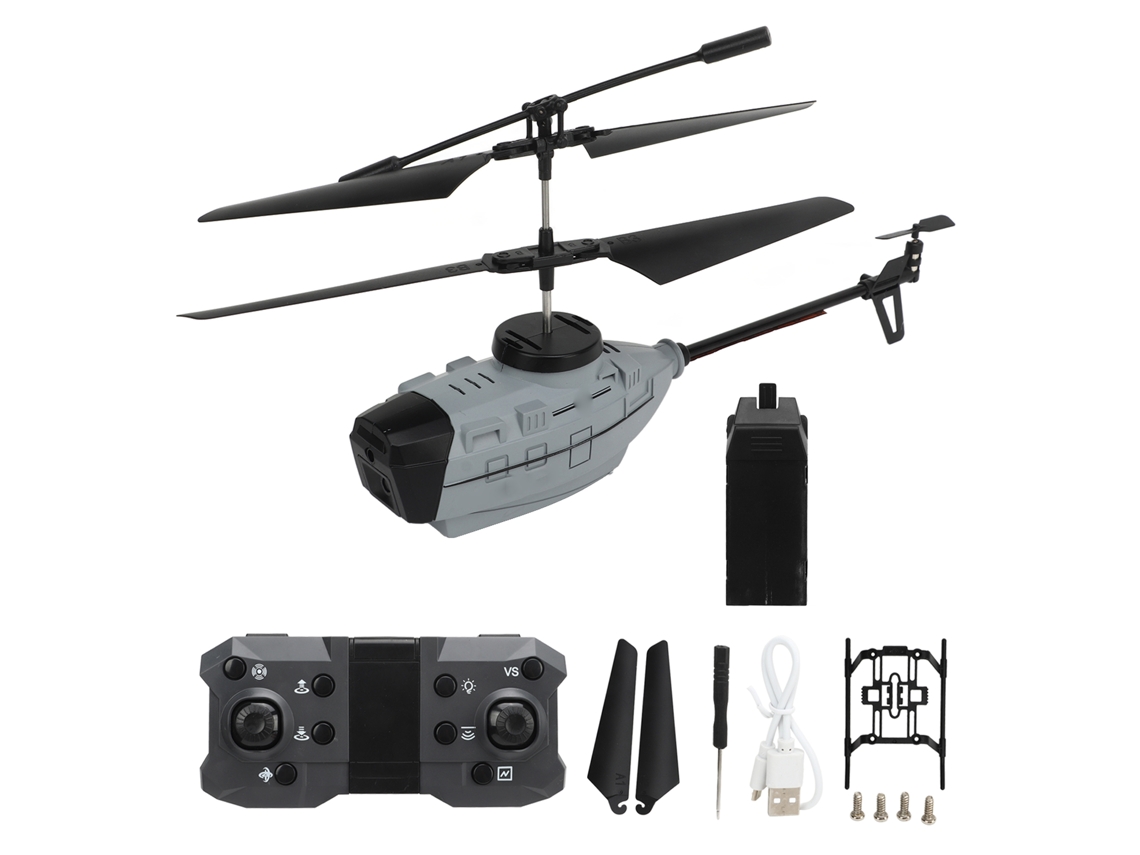 Ymsl Helicóptero Rc Ky202 Con Evitación De Obstáculos Juguete De Control Remoto Para Mayores De 14 Años Gris 1 Batería Hxl