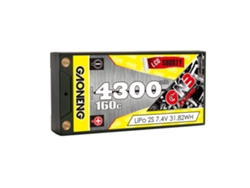 Batería Lipo Gaoneng GNB43002S160I de 7,4 V, 4300 mAh, 160 C, 2 s, XT60, XT90, con conector T para vehículos RC de alta velocidad (112)