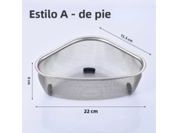 (Estilo A) Bandeja escurridora de acero inoxidable para fregadero de cocina, soporte triangular para huevos
