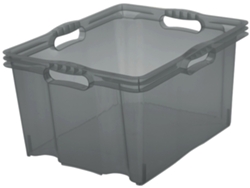 Keeper Caja de almacenamiento francesa 24 litros gris cristal KEEEPER
