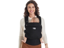 Mochila Portabebés Momcozy Ergonómica, Cómoda Y Ligera Para Bebés De 3 A 24 Meses, Color Negro.