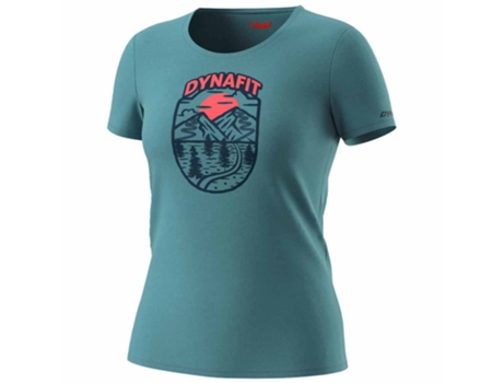 Camiseta de Mujer DYNAFIT Graphic Algodón Azul (L)
