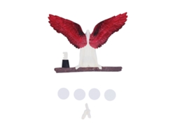 Estatua De Alas De Ángel Escultura En Resina Decoración Tridimensional Para Hogar Rojo L 20