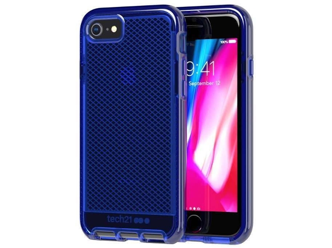 Funda iPhone 7, 8 TECH21 Evo Check Azul