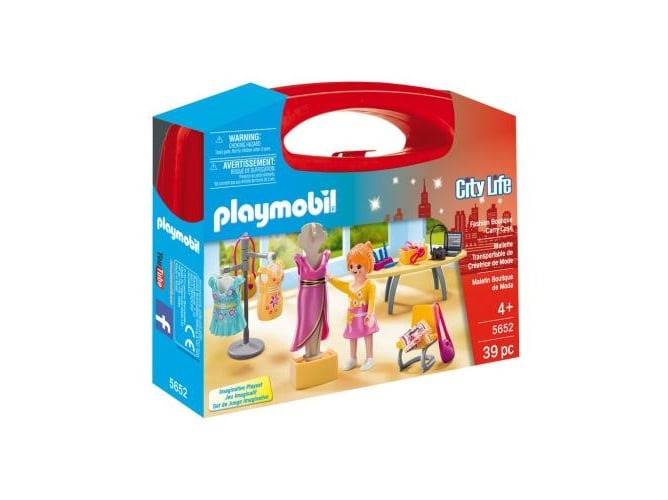 PLAYMOBIL City Life: Maletín Fashion Botique (Edad Mínima: 4 - 39 Piezas)