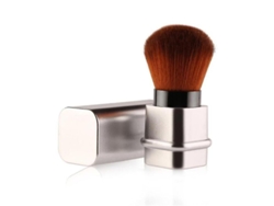 Brocha De Rubor Cuadrada Retráctil Portátil Con Tapa Para Maquillaje Y Limpieza De Uñas.