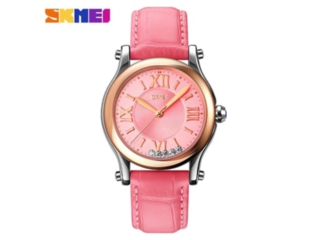 Relojes de Mujer Relojes de Pulsera de Mujer analógicos de Cuarzo de Cuero Impermeables-Rosa LUUCOZK