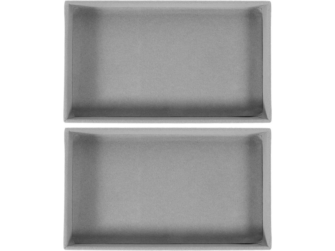 Bandeja Joyas Terciopelo Elegante 2 Piezas Cajón Apilable Protectora Arañazos Anillos Pulseras Dormitorio