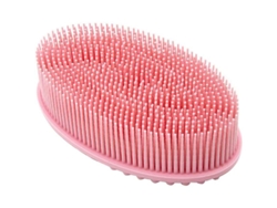 Paquete De 2 Cepillos Corporales Exfoliantes De Silicona Con Cerdas Rosas Suaves Para Una Piel Tersa Y Una Limpieza Profunda.
