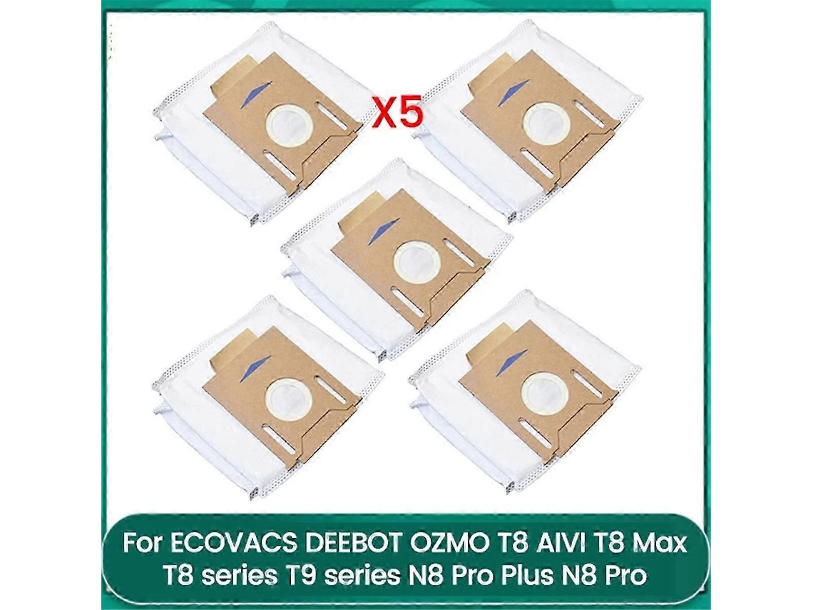5 Bolsas Para Aspiradora Ozmo T8, T8+, T8, N8, N8 Pro, T9 Y T9 Pro.