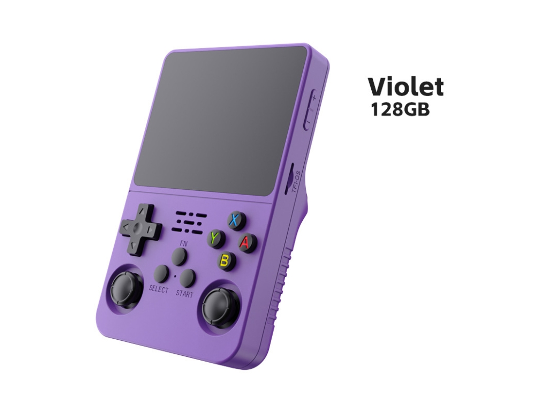 Consola De Jogos Porttil Fwinl R36s Jogo De Arcade Retro Porttil, Sistema Duplo 3d, Roxo 128gb