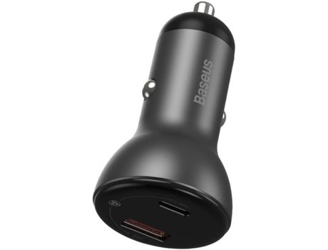 Cargador de Coche BASEUS TZCCBX-A0G_821307 Auto (5 A - USB y Tipo C - Negro)