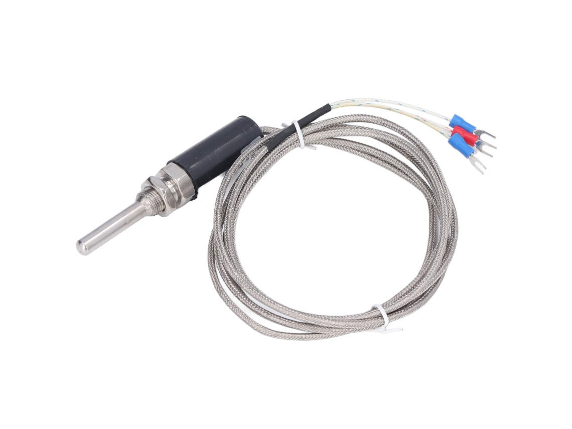 Sensor De Temperatura Impermeable Pt100 Termistor Sonda Con Cable Blindado Wzpt‑10