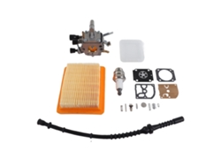 Kit De Carburador Para Cortacésped Stihl Fs120 Con Bujías De Encendido, Filtro De Aire, Tubería De Combustible Y Accesorios