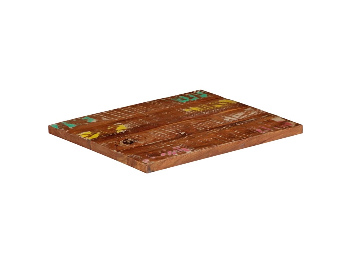 Tablero de mesa | Superficie de mesa rectangular de 60 x 50 x 2,5 cm, madera maciza reciclada Wsd564195 Lovely Home
