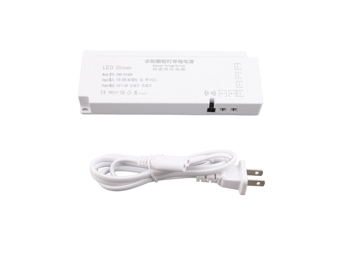 2026velora-fuente De Alimentación Led 12v 60w Para Lámparas De Armário Com 6 Interfaces Ac 100-240v
