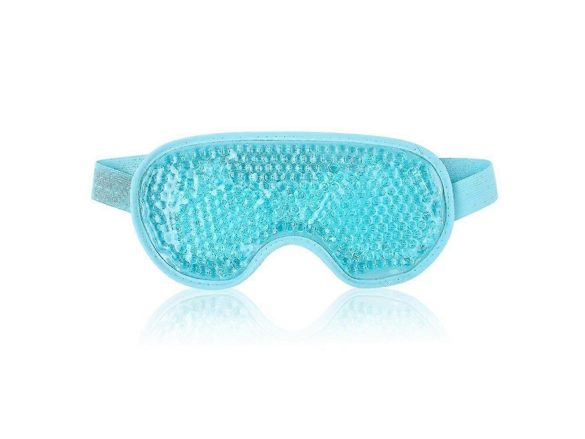 Máscara de gel reutilizável para olhos inchados, para climas frios ou quentes, macia, ajustável e lavável.