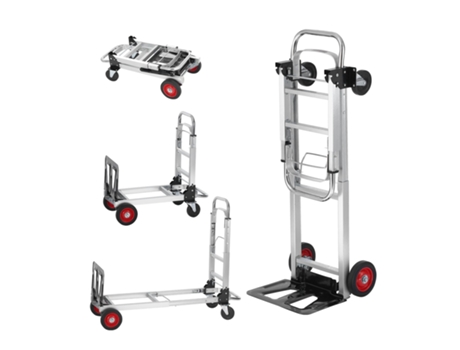 Carro plegable multifuncional 2 en 1 con capacidad de carga de 400 libras, aleación de aluminio y acero al carbono VEVOR