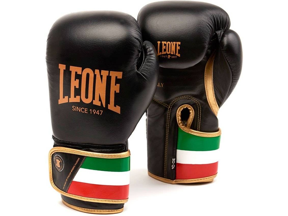 Guante Italia 47 - Negro - 10 Oz. / 12 Onzas. / 14 Onzas / 16 Onzas. LEONE