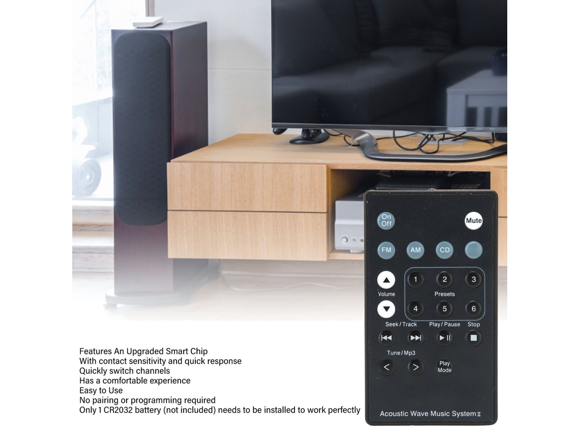 Mando A Distancia De Repuesto Para El Sistema De Radio Sound Touch Wave I Ii Iii Iv Cd Awrcc1 Awrcc2 Awrcc3 De Color Negro.