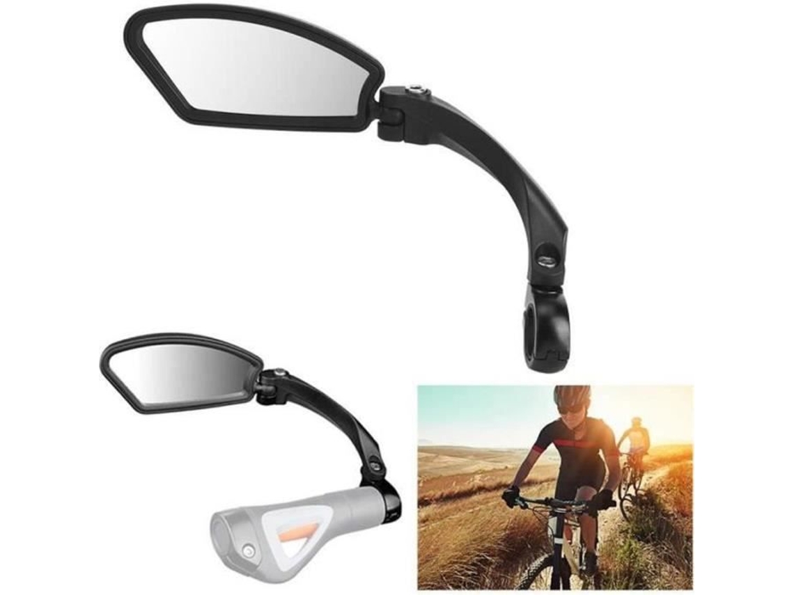 ESPEJO RETROVISOR Accesorio para bicicleta retrorreflectante espejo retrovisor plegable de acero inoxidableizquierdo-CHE