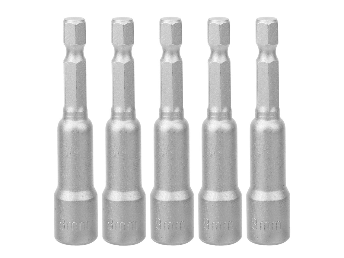 Vaso Hexagonal Magnético Universal Con Acabado Pavonado, 1 Pieza, 65 Mm De Longitud, Para Destornilladores Eléctricos Y Neumáticos.