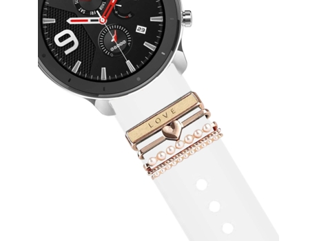 Correa Amazfit Gtr 3 Pro Pulsera con Adorno Love Blanco