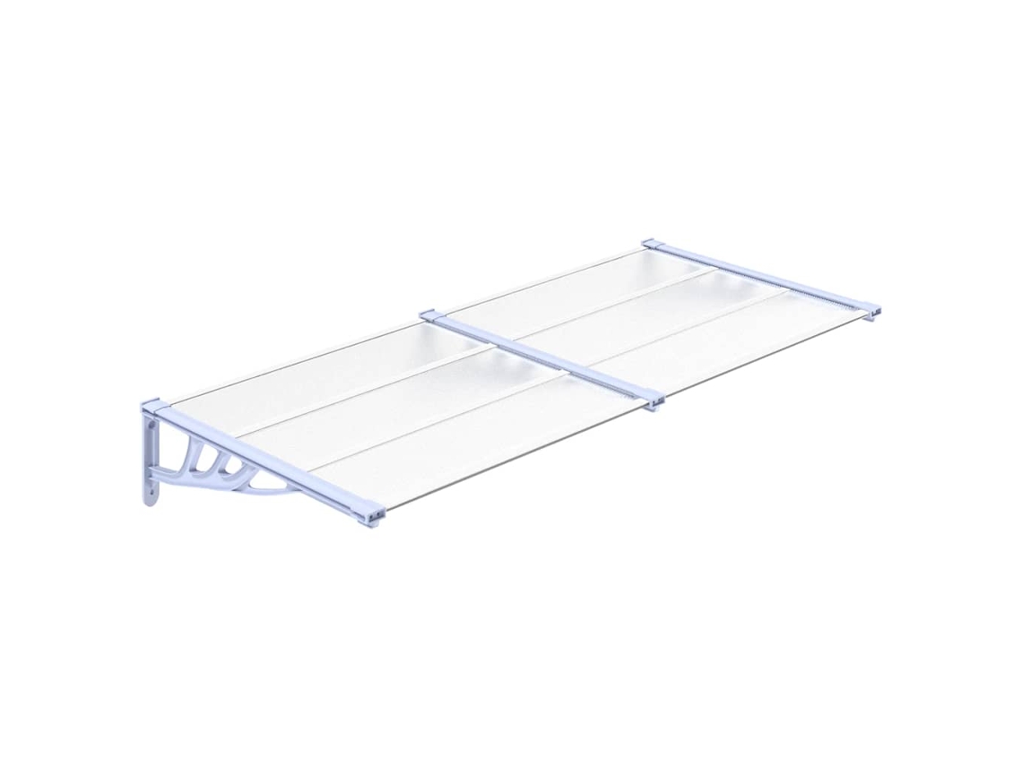 Maison Exclusive - Marquesina Puerta Policarbonato Gris Y Transparente 199x90 Cm