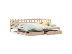 Maison Exclusive - Sofá Cama Nido Con Cajones Sin Colchón 80x200 Cm