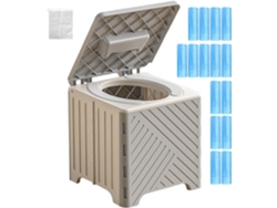 Asiento de inodoro portátil para adultos, plegable y antideslizante, con cojín de PVC, Gokoco
