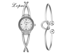 Reloj De Cuarzo Retro Para Mujer Con Correa De Aleación, Delicado Reloj De Pulsera Plateado Y Blanco.