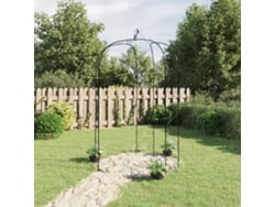Arco de jardín de acero negro de Ø180 x 255 cm, DKD Home Decor