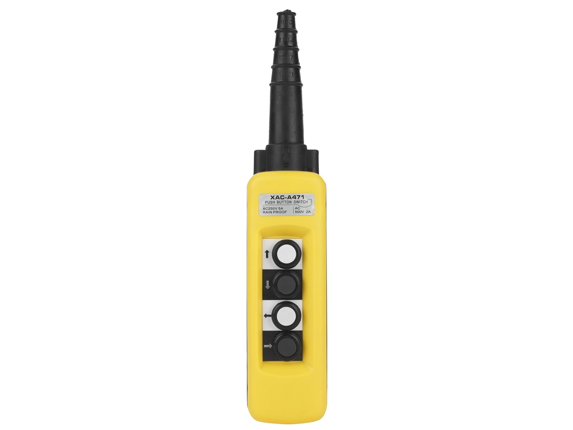 Control de botón pulsador de polipasto XAC-A471 con control colgante de elevación de 4 botones