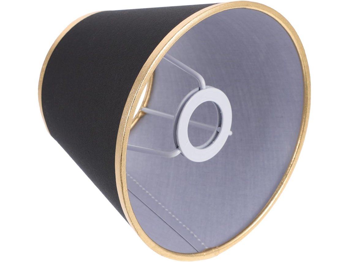 Pantalla De Lámpara De Pie De Tela Negra Creativa Para Efecto Decorativo Y Protector, Estilo Sencillo.