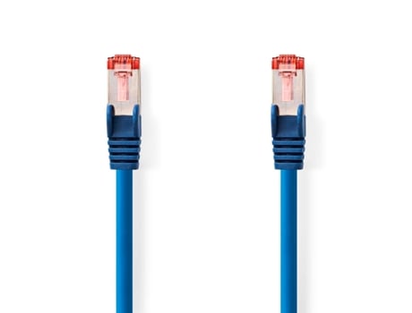 CAT6 Network Cable | RJ45 Male | RJ45 Male | S/FTP | 15.0 m | Round | LSZH | Blue | Label NEDIS