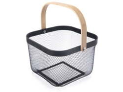 Cesta de almacenamiento de metal negro Radka 27 x 24,5 x 17,5 cm