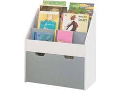 Librería Infantil SOBUY (Blanco, Gris - MDF - 63x30x70 cm)