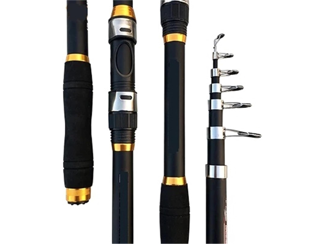Caña De Pescar Telescópica Fibra Carbono Resistente, Accesorio Para La Alimentación Carpas, 2,1-3,6 M, 3,6 M
