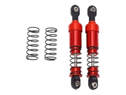 Amortiguador De Aceite De Aluminio Ligero Para Coche Rc, Resistente Al Agua, 75 Mm, Para Coche Rc Scx10 Escala 1/10, Rojo