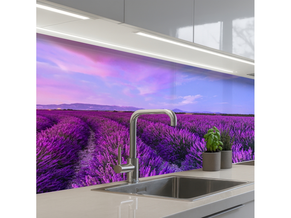 Paneles para salpicadero de cocina Lavanda - Morado - Flores - Naturaleza 250x80 cm