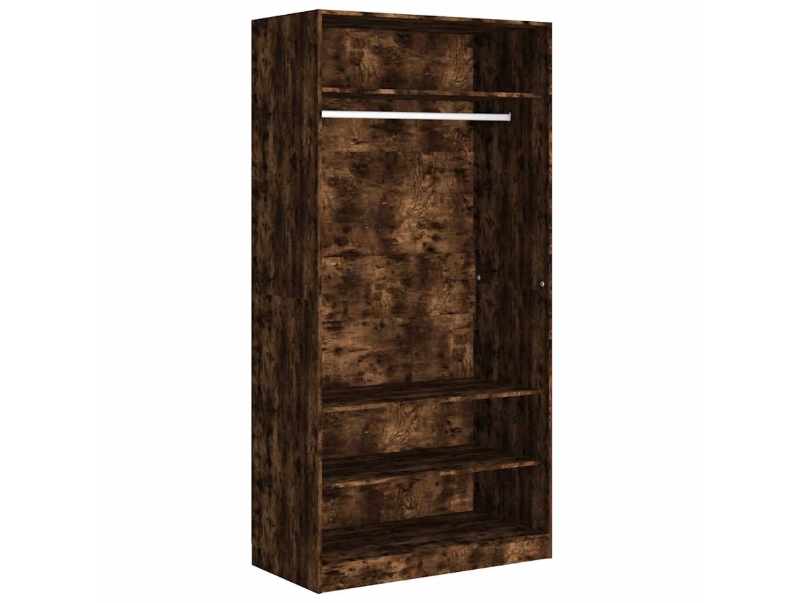 Maison Exclusive - Armario Madera Contrachapada Color Roble Ahumado 100x50x200 Cm