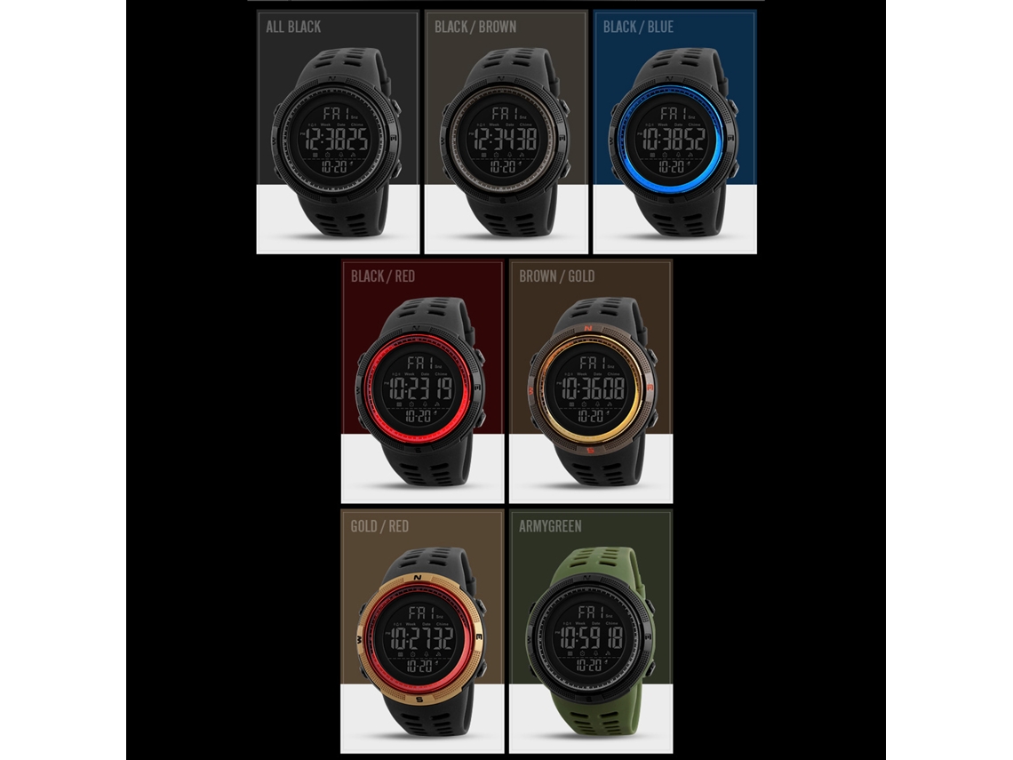 Reloj Deportivo Digital Skmei Para Hombre Con Cronómetro, Alarma Y Resistencia Al Agua De 50 Metros.
