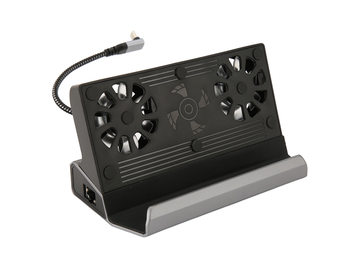 Dock 10 Em 1 Para Steam Deck E Rog Ally Com 5 Usb 3.0/2.0 Cooler Dual Hdmi 4k 60hz Carregamento 100w