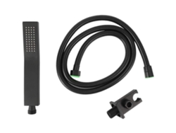Kit de ducha de mano, ducha de mano premontada, rosca G de 1/2 pulgada, negro mate