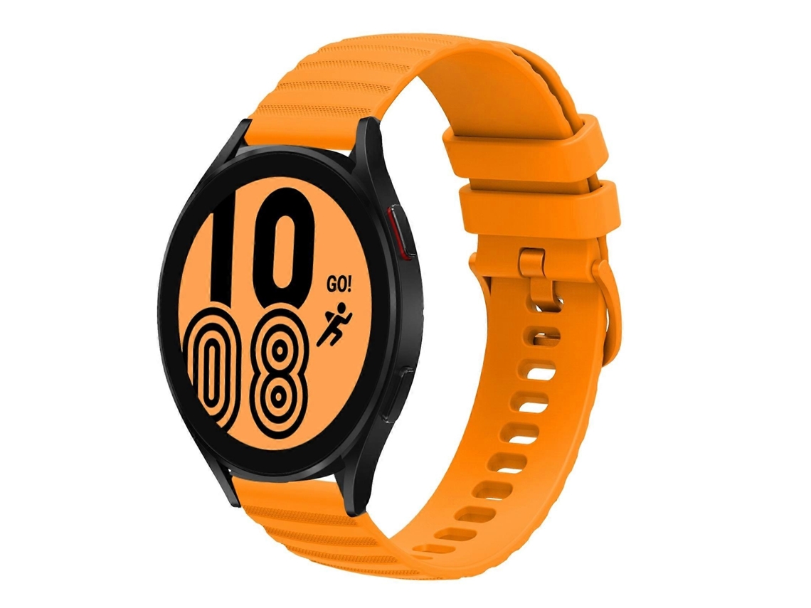 Correa de silicona sólida con diseño ondulado y punteado para Samsung Galaxy Watch4 (40 mm/44 mm, 20 mm).