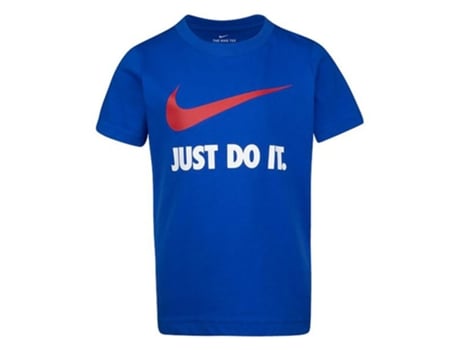 Camiseta de Niños NIKE KIDS Swoosh Just It Azul (5/6 Años)