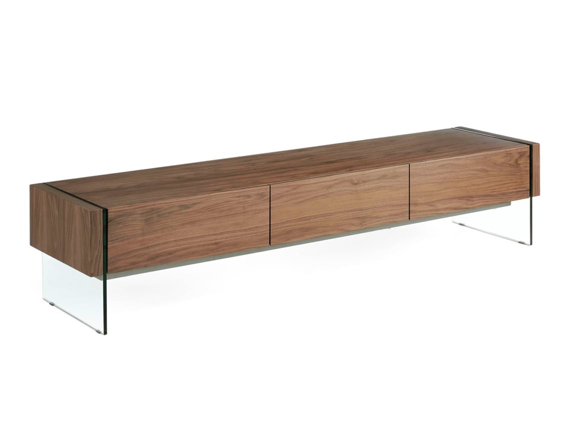 Mueble de TV ANGEL CERDÁ. 3085 (Marrón - MDF, Vidrio - 188 x 45 x 39 cm)