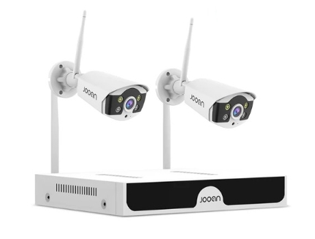 Sistema de Video Vigilancia Wifi con 2 Cámaras HD JOOAN Inalámbrico Imágenes en TV Monitor PC o Celular