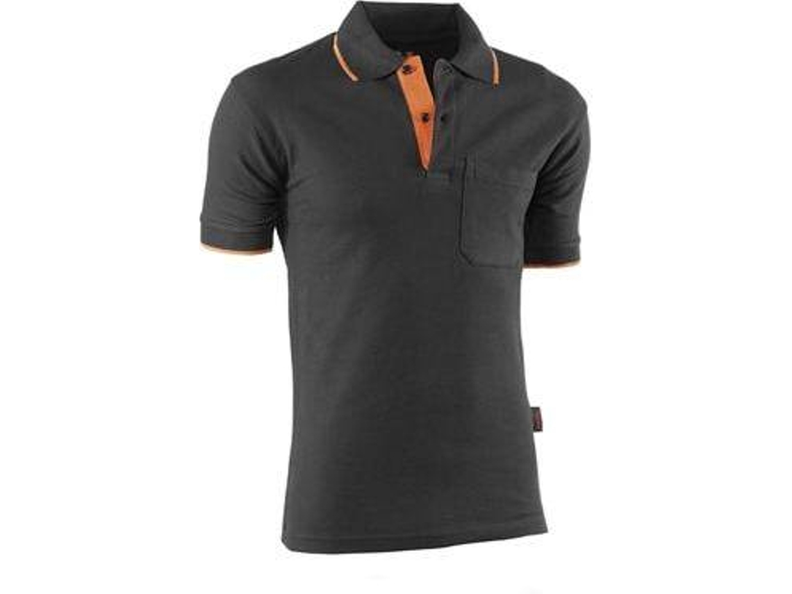 Polo JUBA Negro y ranja - Top Range (L)