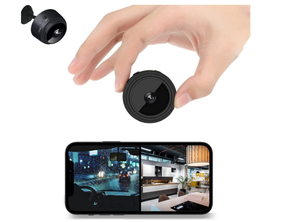 Minicámaras espía ocultas inalámbricas con wifi, visión nocturna y detección de movimiento, seguridad para el hogar, interior y exterior, cámara para mascotas USHION
